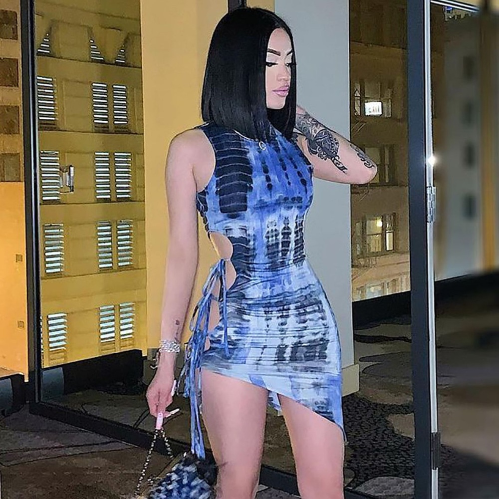 A Mood Tie Mini Dress